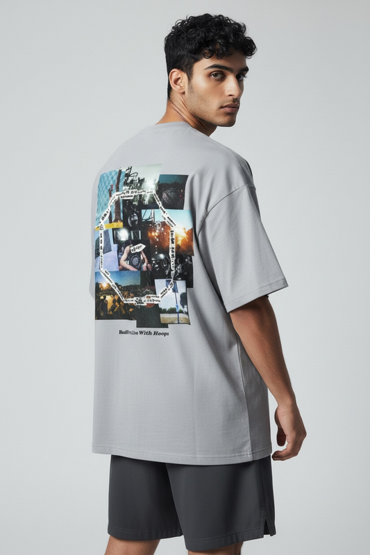 Unisex Basketball T-Shirt "BADFIVE" No-War hellgrau - AHST281-3