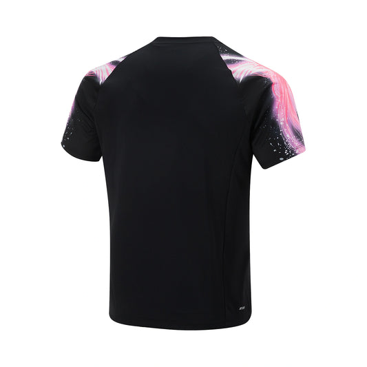 Tischtennis Unisex Star Flow Wettkampftrikot 2025 schwarz AAYV069-1