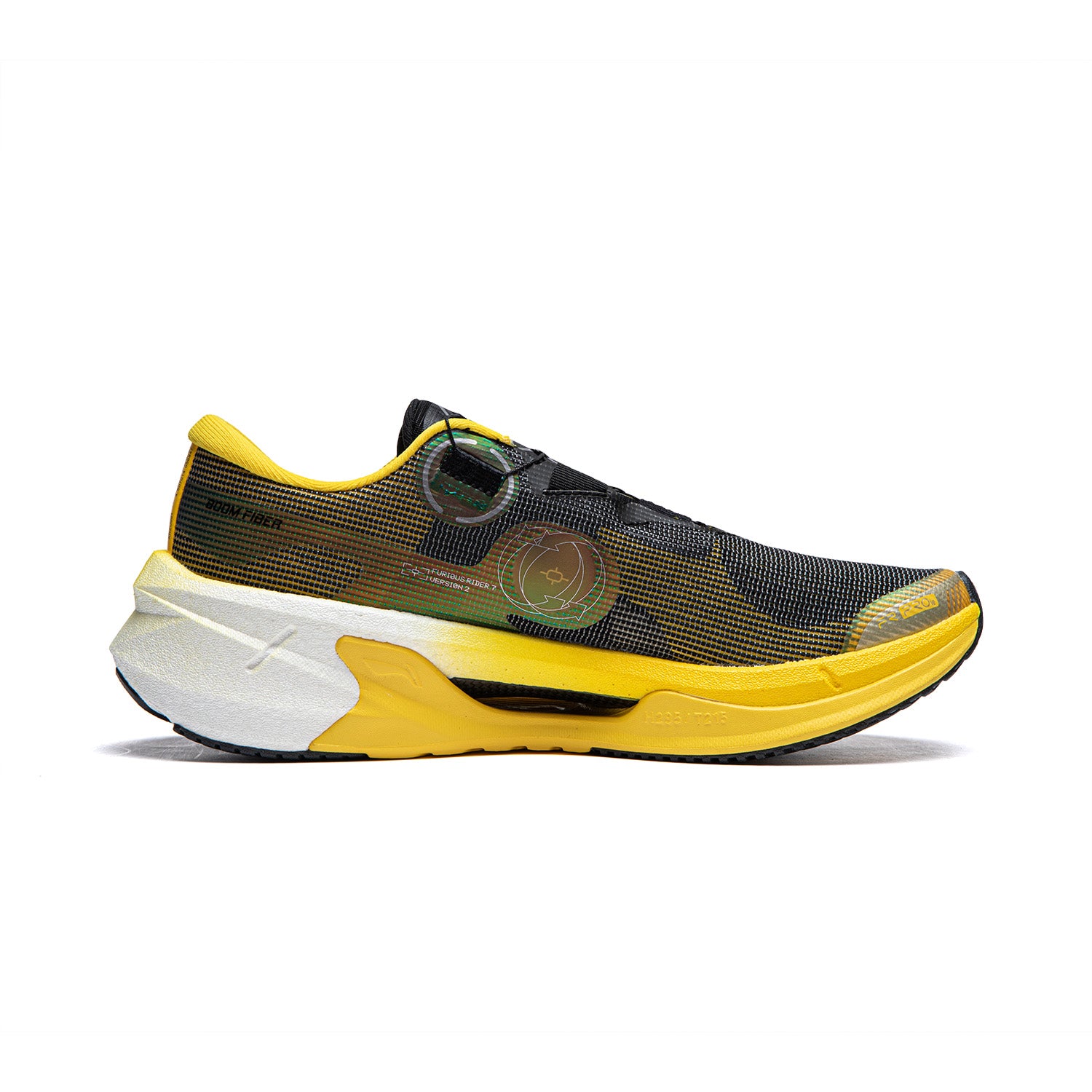 Herren Wettkampf Laufschuh Furios Rider 7 Pro V2 - schwarz-zitronengelb - ARZU001-15