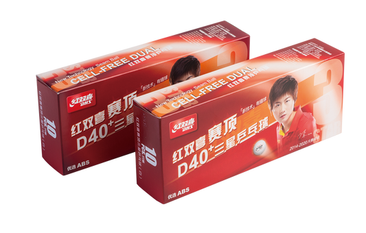 DHS Tischtennisball CELLFREE-DUAL 3-Sterne Orange (10 Pack) DXAM002-3