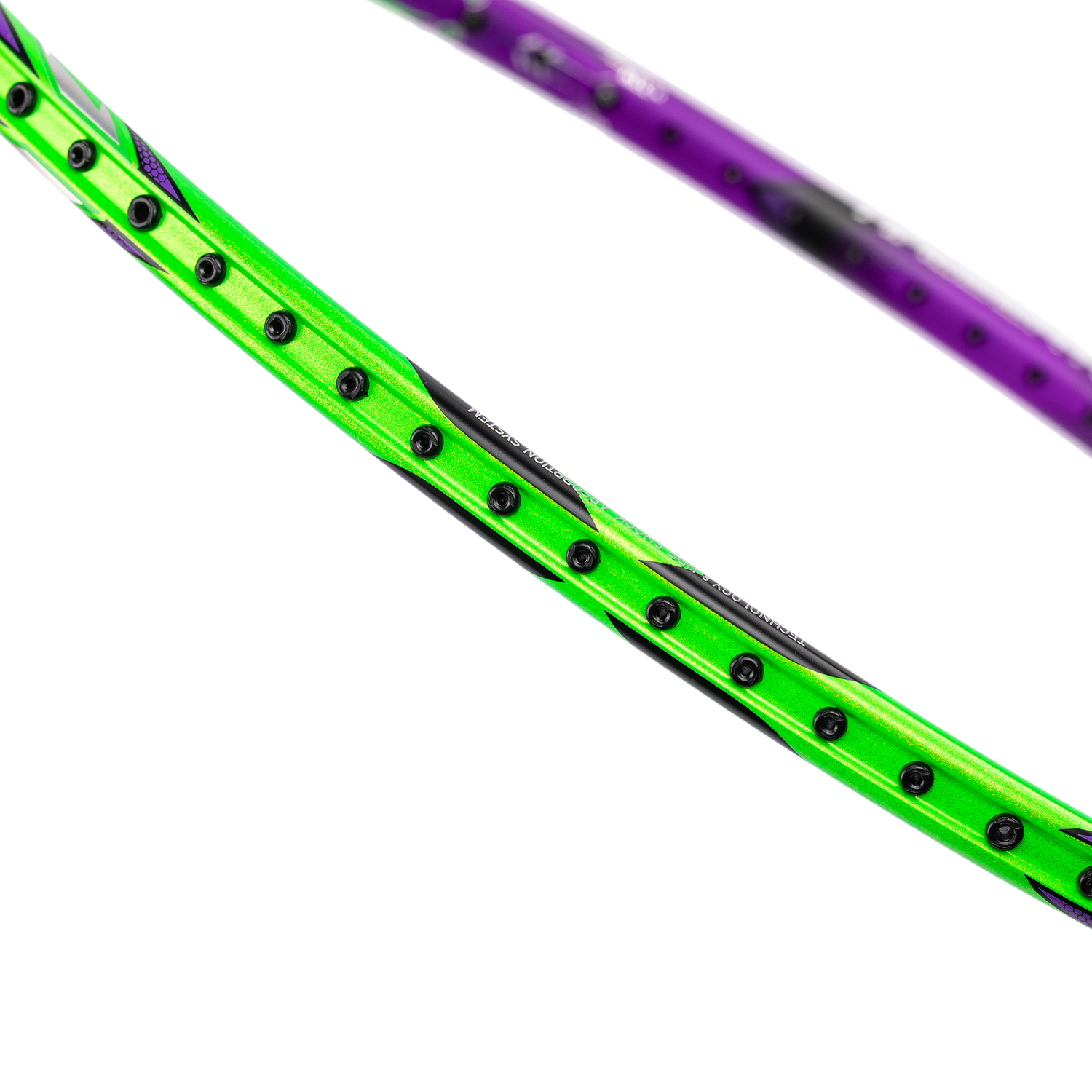 Badmintonschläger HalberTec 9000 (3U) - Grün/Lila - unbespannt  - AYPU021-3