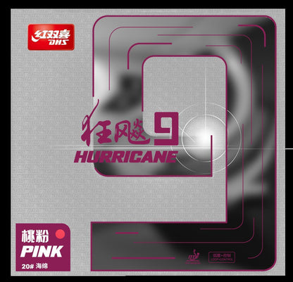 DHS Hurricane 9 2,15mm Mittel 38 Belag Rosa  - DXDS015-4