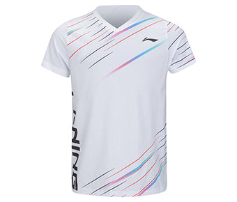 Kinder Sportshirt "Stripes" weiß - AAYV090-2