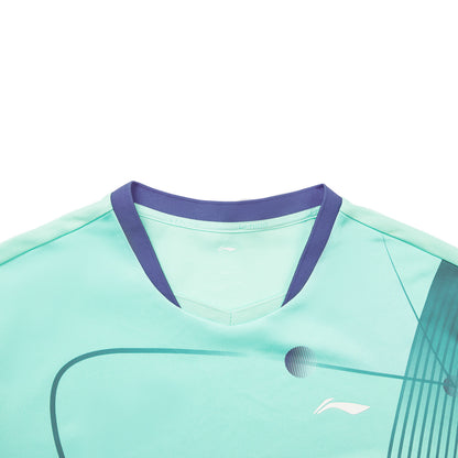 Tischtennis Unisex Zone Wettkampftrikot - türkis - AAYW013-2