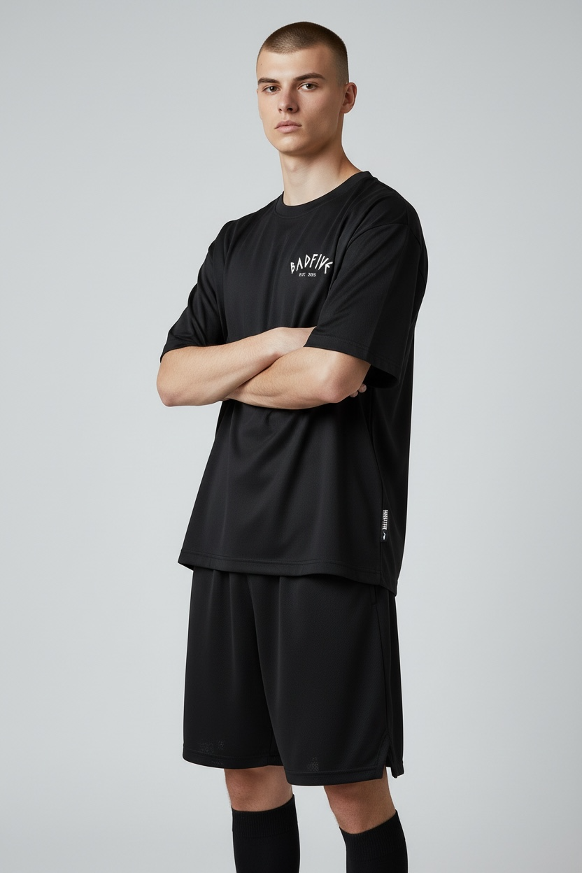 Unisex Basketball T-Shirt "BADFIVE" Anti-Warrior schwarz - AHST289-2