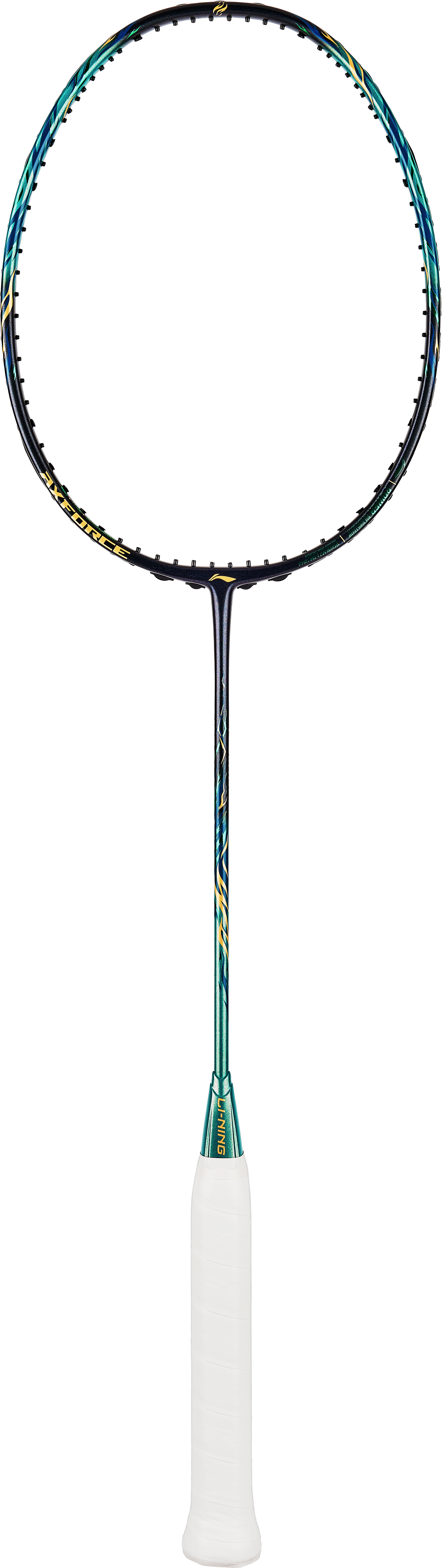 Badmintonschläger AXFORCE 100 II (4U) schwarz/grün unbespannt - AYPV039-4