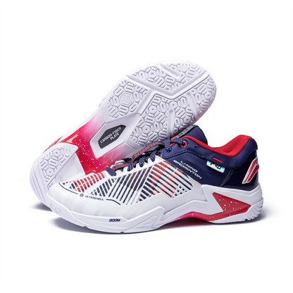 Unisex Badmintonschuh Donner Pro weiß/blau - AYAT009-3