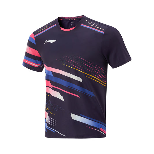 Tischtennis China National-Team Wettkampftrikot 2025 lila - AAYV085-11 with China+Li-Ning Logo