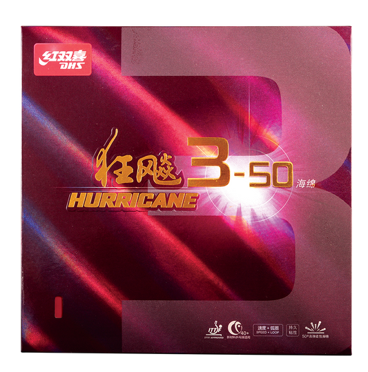 DHS Hurricane 3-50 Belag 35 2,1mm rot  - DXDJ955-4