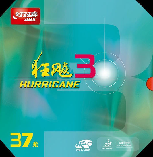 DHS NEO Hurricane 3 Soft 37 2.15 Belag Rot - DXDP010-4